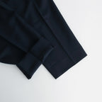 ORGANIC WOOL TROPICAL PEGTOP TROUSERS #NAVY [A24A-08PT02C]