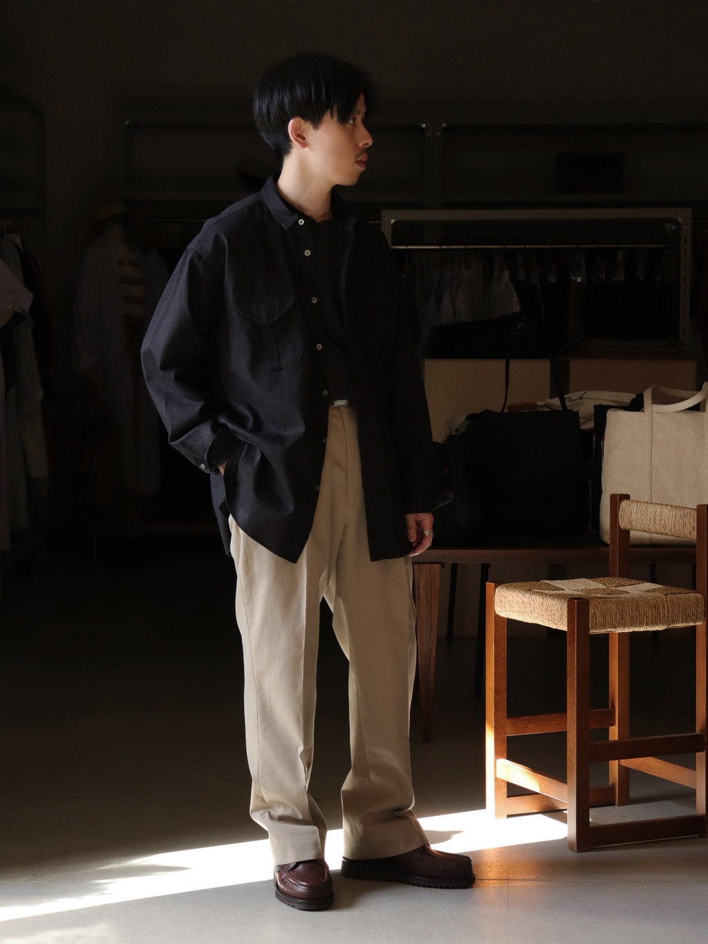 phigvel ブルオーバーシャツ　oldjoe デニム　パンツ phigvel ブルオーバーシャツ oldjoe デニム パンツ メンズ