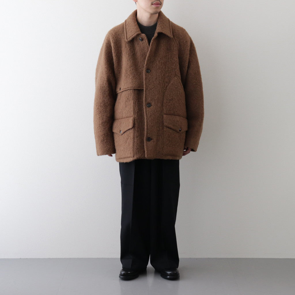 Wool Shaggy Cruiser Jacket #CamelBrown [BHS23F016]