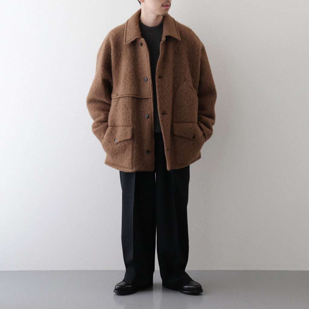 Wool Shaggy Cruiser Jacket #CamelBrown [BHS23F016]