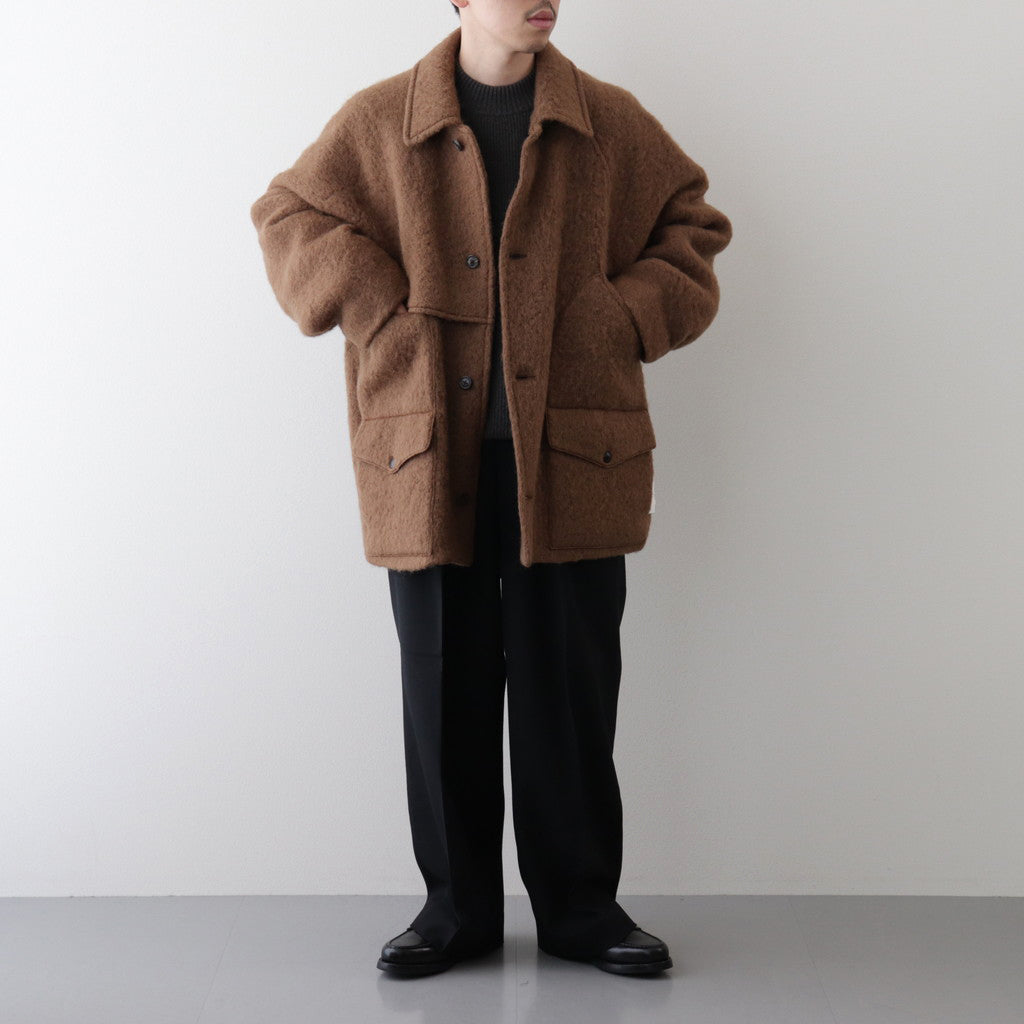 Wool Shaggy Cruiser Jacket #CamelBrown [BHS23F016]