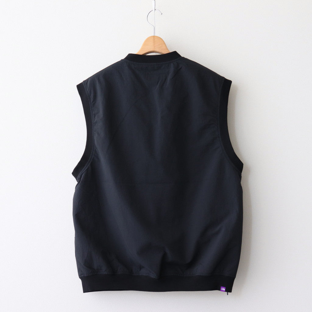 Nylon Tussah Field Vest #Black [N24FN003]