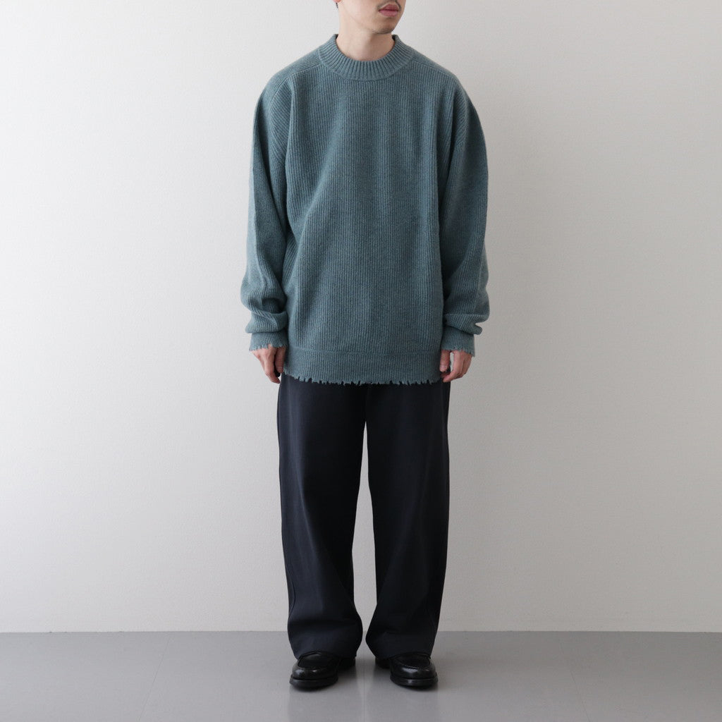 Wool wide crewneck #Mist Bule [2023-N04]