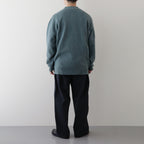 Wool wide crewneck #Mist Bule [2023-N04]