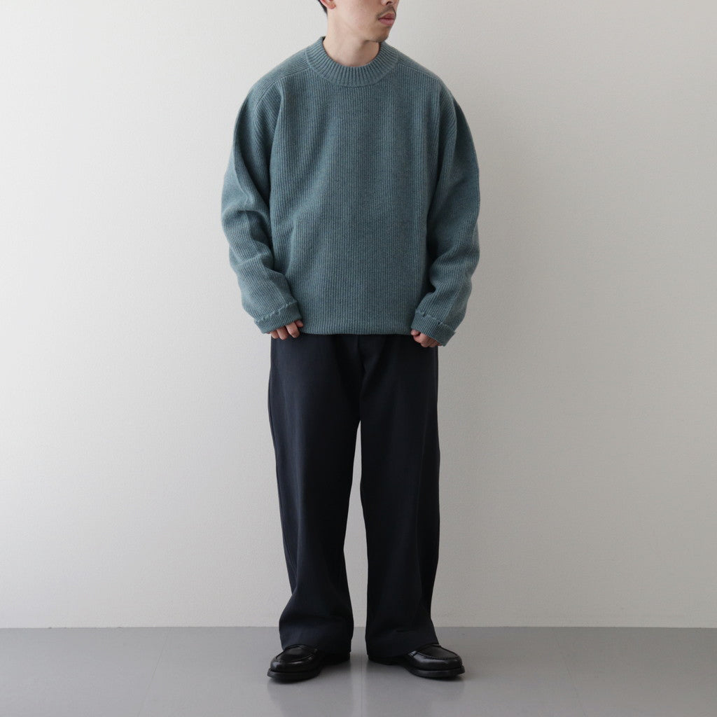 Wool wide crewneck #Mist Bule [2023-N04]
