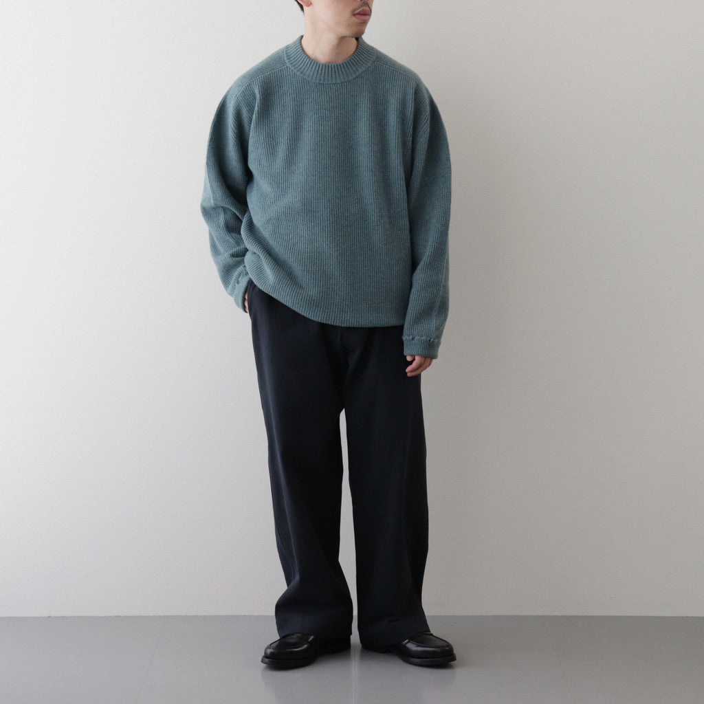 Wool wide crewneck #Mist Bule [2023-N04]