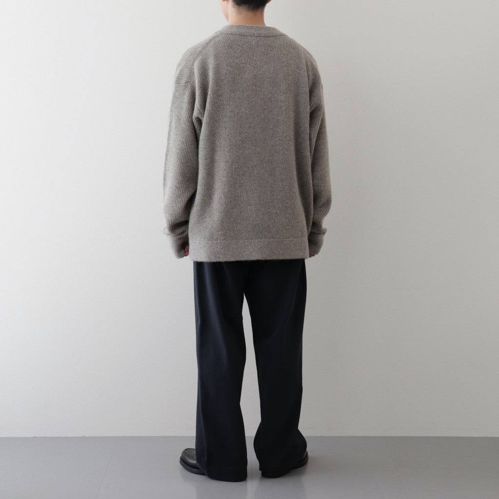 All-yak crewneck cardigan #Lt.Bege [2023-N06]