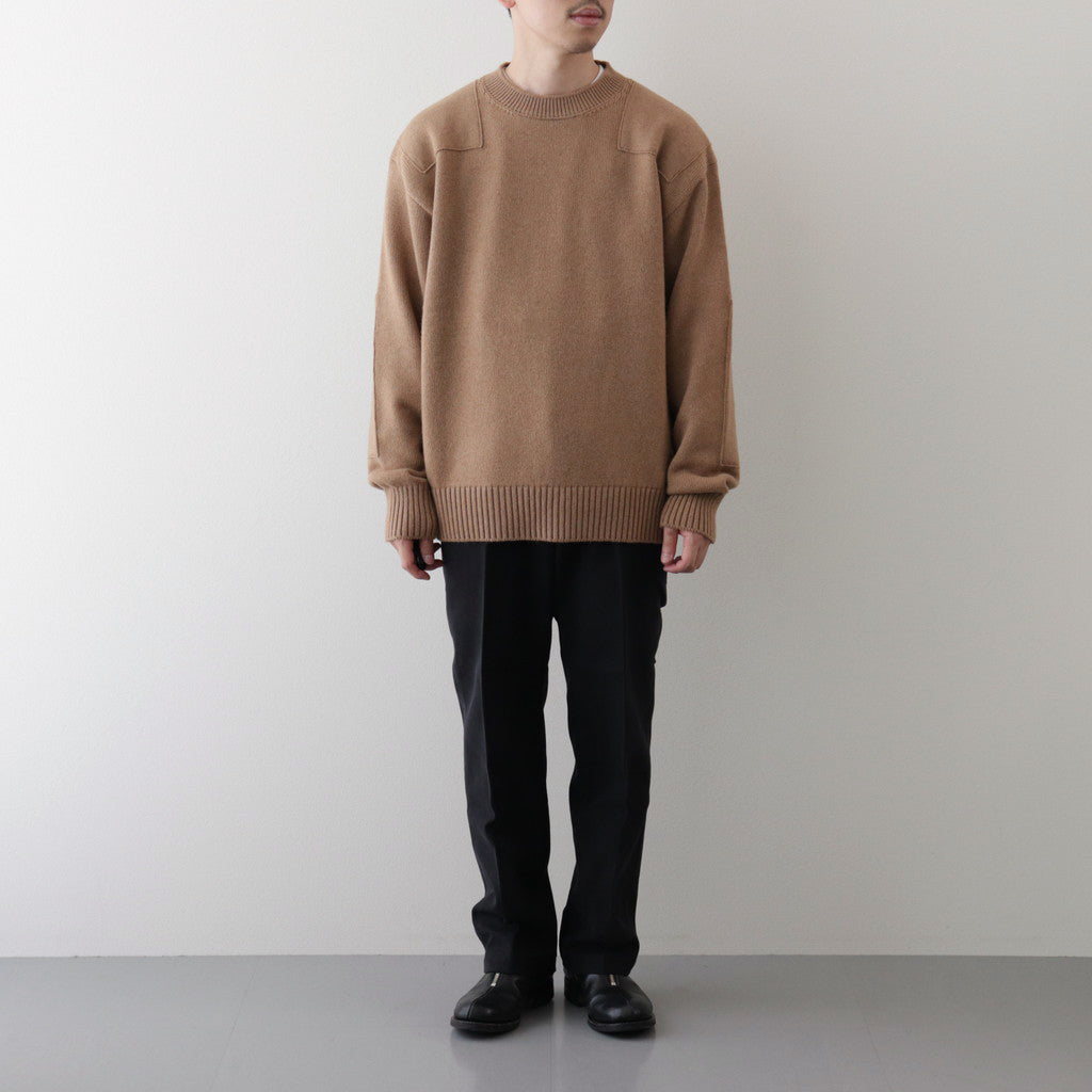CAMEL YARN COMMANDO SWEATER #CAMEL [PMAQ-KN03]