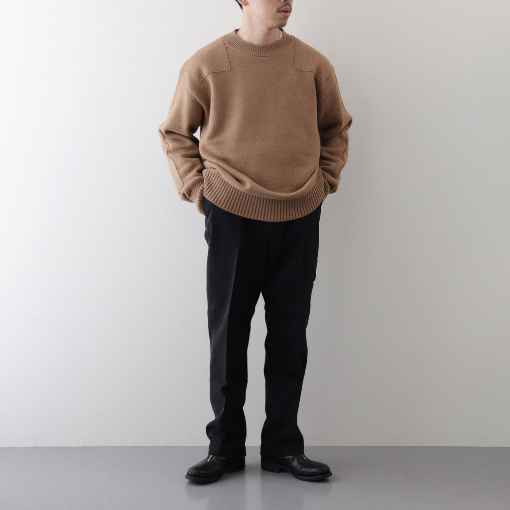 CAMEL YARN COMMANDO SWEATER #CAMEL [PMAQ-KN03]