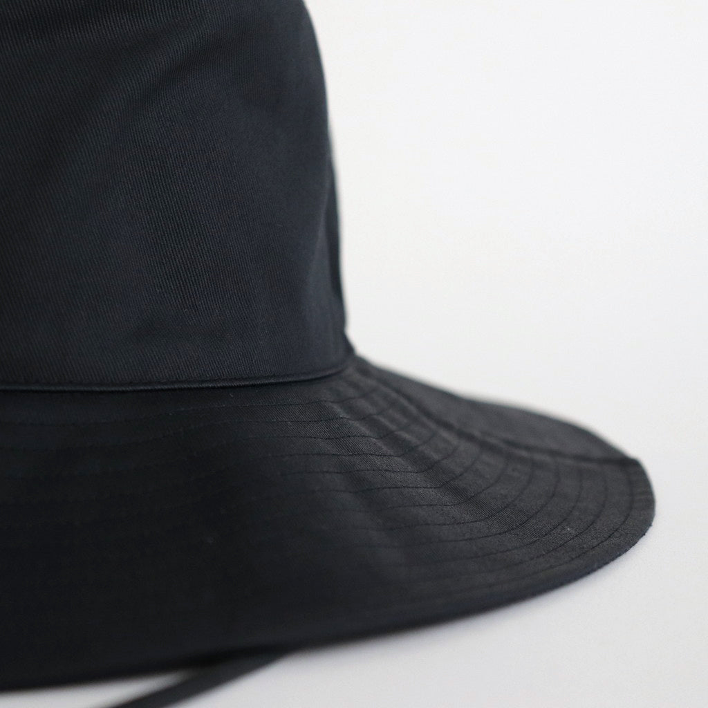 KIJIMA TAKAYUKI  COATED ORGANIC COTTON CHINO HAT #MIDNIGHT [16841 76101]