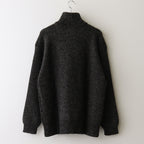 British Wool Half Zip Knit Made by macalastair #Dark Graphite x Gritstone [6033-1301]