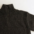 British Wool Half Zip Knit Made by macalastair #Dark Graphite x Gritstone [6033-1301]