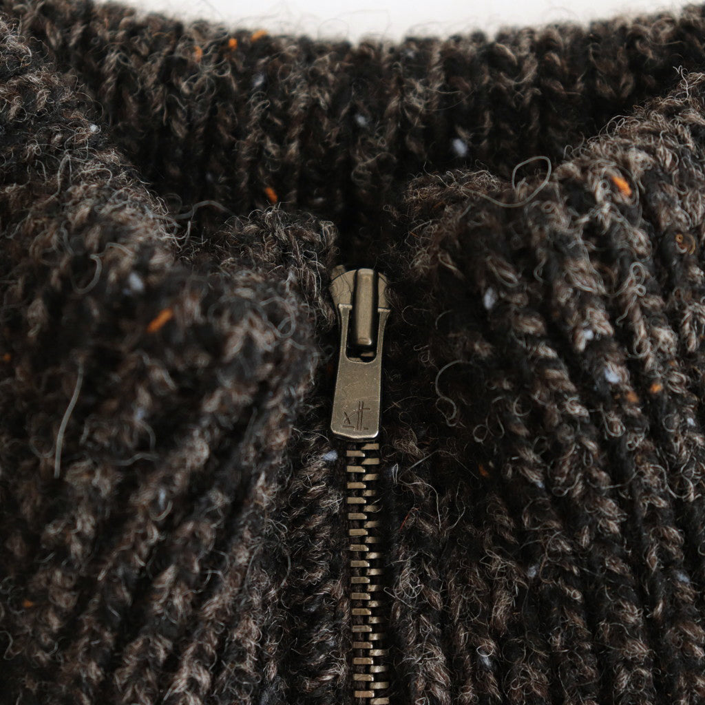 British Wool Half Zip Knit Made by macalastair #Dark Graphite x Gritstone [6033-1301]