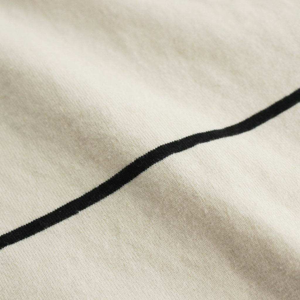 C/NAPP Border Collared Harf-zip #Ivory-BODY×Black-Line [BHS24S025]