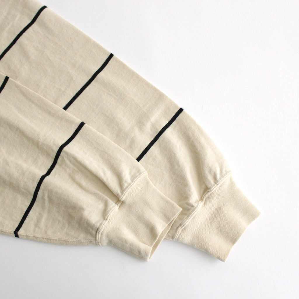 C/NAPP Border Collared Harf-zip #Ivory-BODY×Black-Line [BHS24S025]