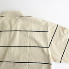 C/NAPP Border Collared Harf-zip #Ivory-BODY×Black-Line [BHS24S025]