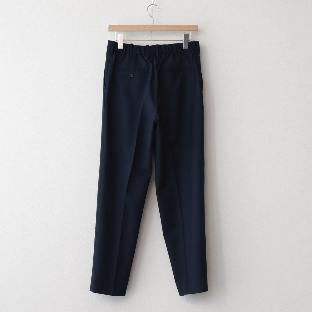 ORGANIC WOOL TROPICAL PEGTOP TROUSERS #NAVY [A24A-08PT02C]