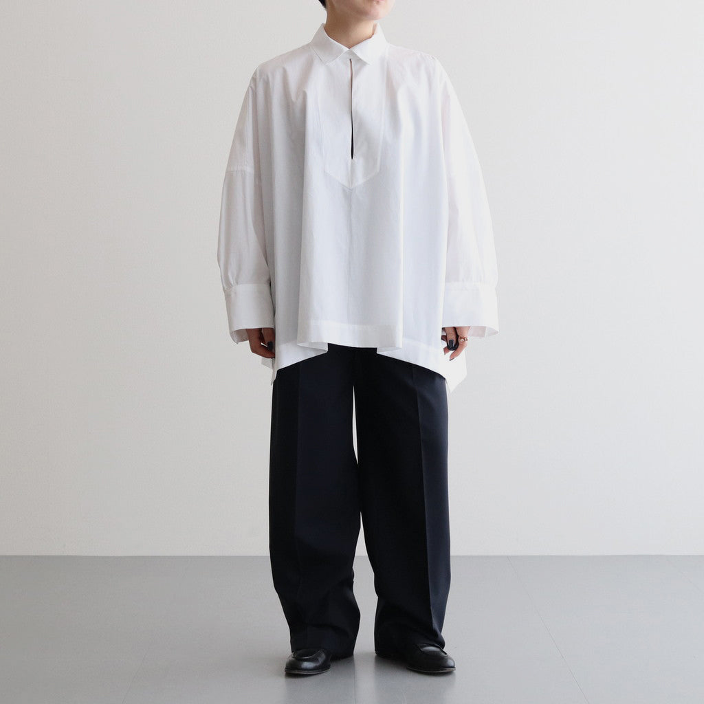 BOURRIENNE with YLEVE COTTON TYPEWRITER PONCHO SH / MA #WHITE [16841 50112]