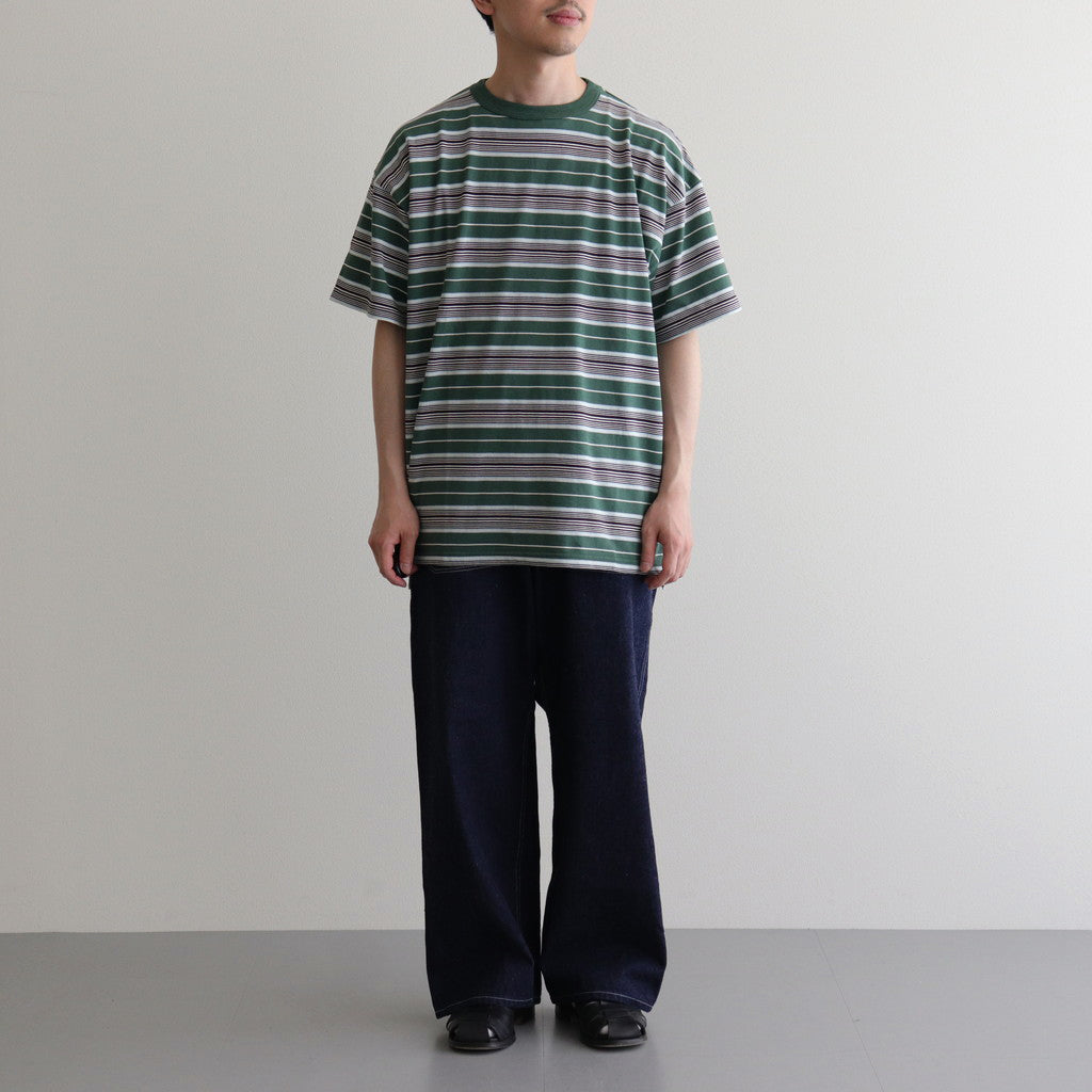 BORDER SS TOP #GREEN×NAVY [PMAR-CS02]