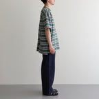 BORDER SS TOP #GREEN×NAVY [PMAR-CS02]