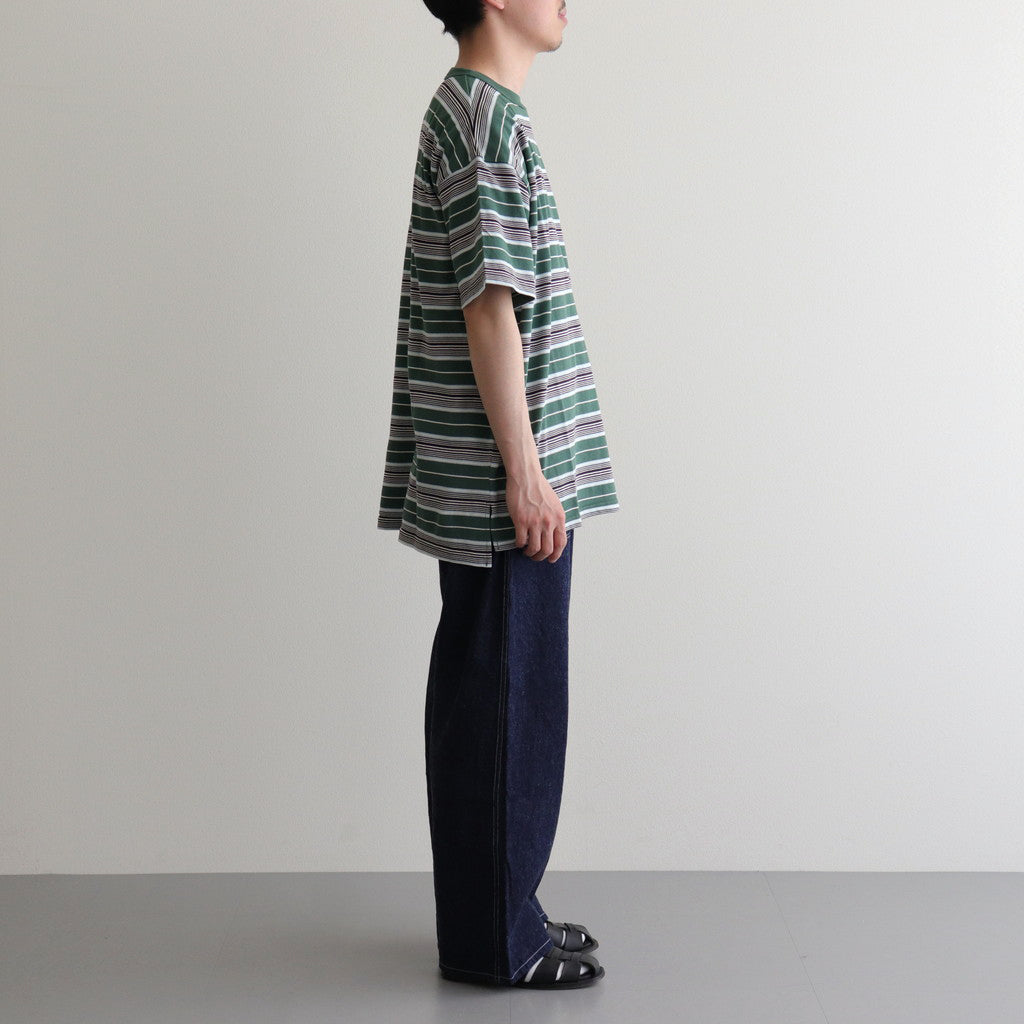 BORDER SS TOP #GREEN×NAVY [PMAR-CS02]