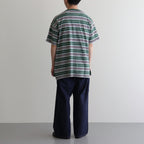 BORDER SS TOP #GREEN×NAVY [PMAR-CS02]