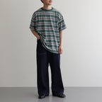 BORDER SS TOP #GREEN×NAVY [PMAR-CS02]