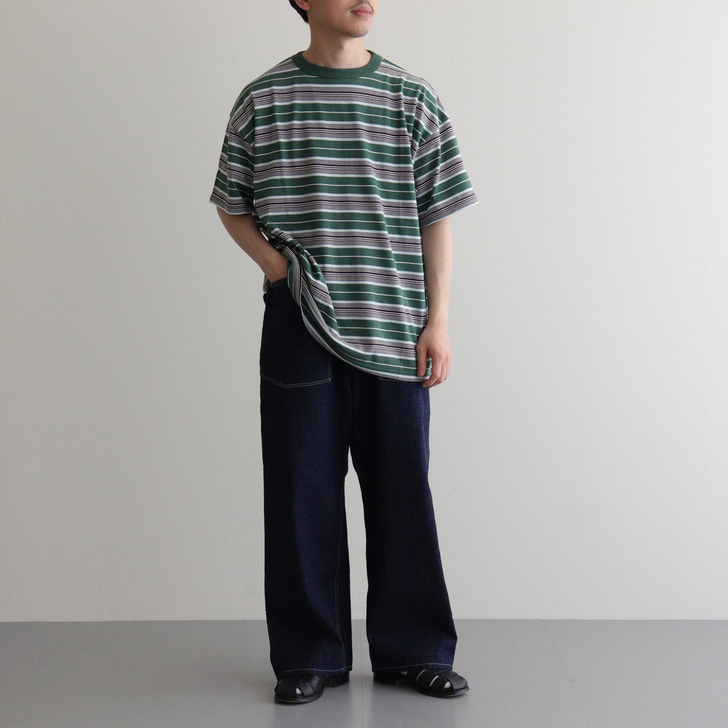 BORDER SS TOP #GREEN×NAVY [PMAR-CS02]