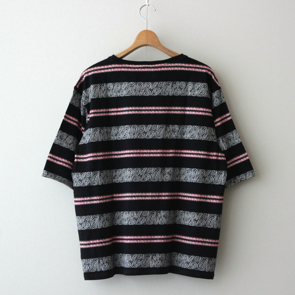 CRABBIE / ジャカード S/S ポケットTee #BLACK [DN-1202C2]