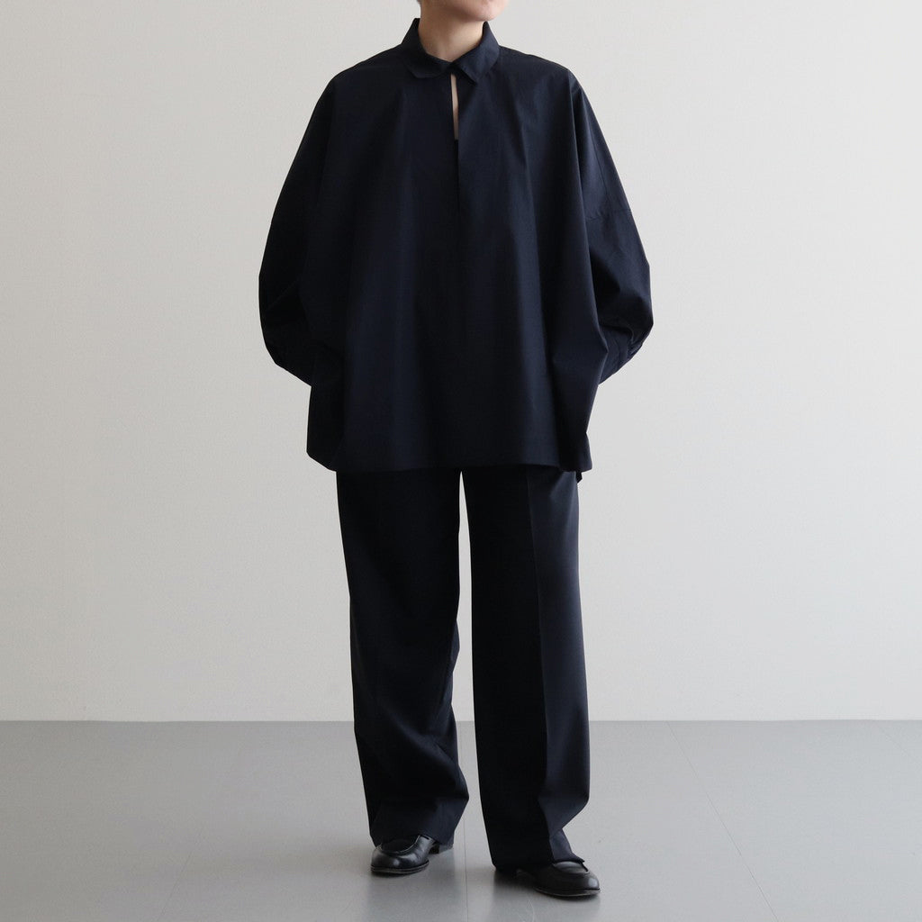 BOURRIENNE avec YLEVE COTTON TYPEWRITER PONCHO SH / MA #NAVY