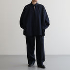BOURRIENNE avec YLEVE COTTON TYPEWRITER PONCHO SH / MA #NAVY [16841 50112]