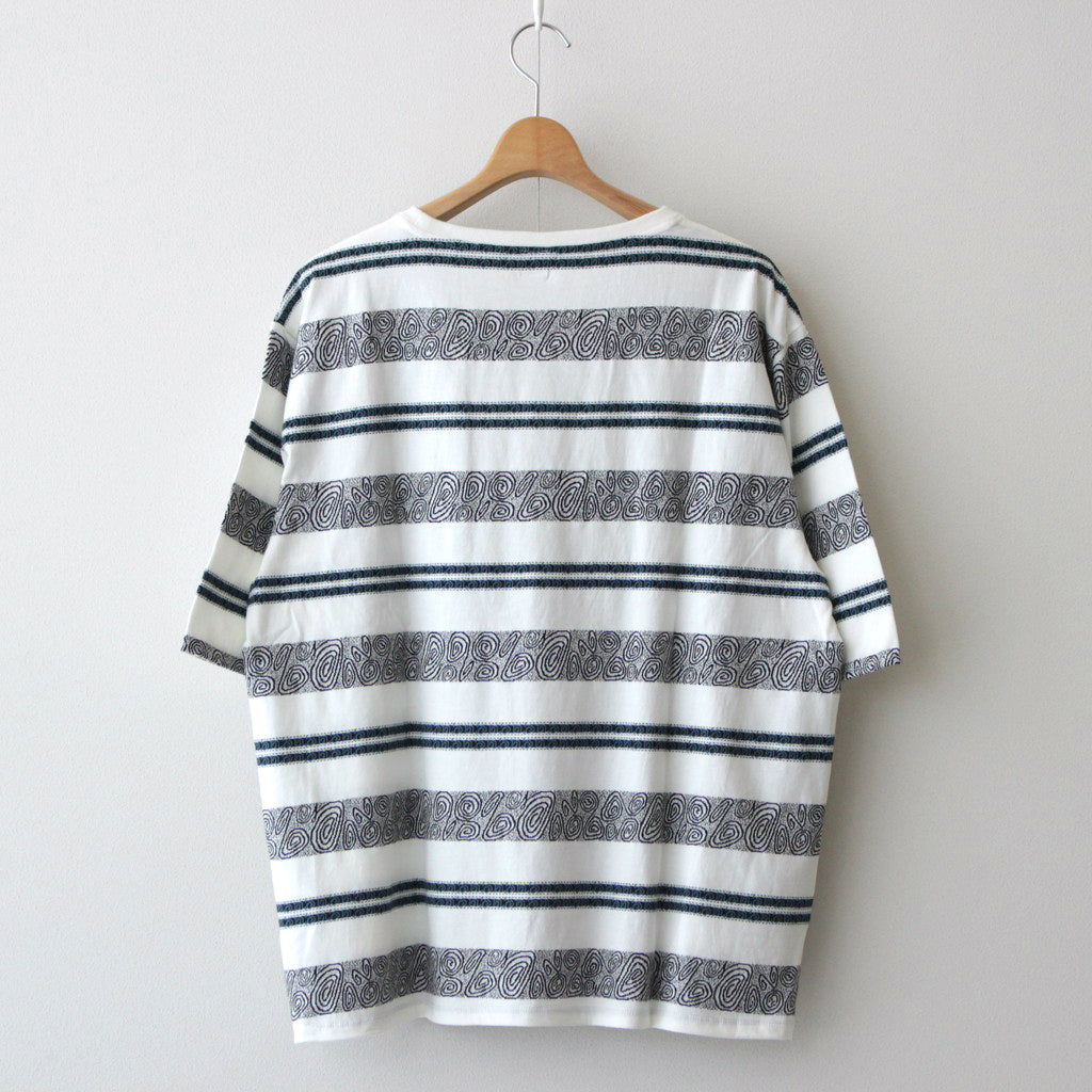 CRABBIE / ジャカード S/S ポケットTee #OFF WHITE [DN-1202C2]