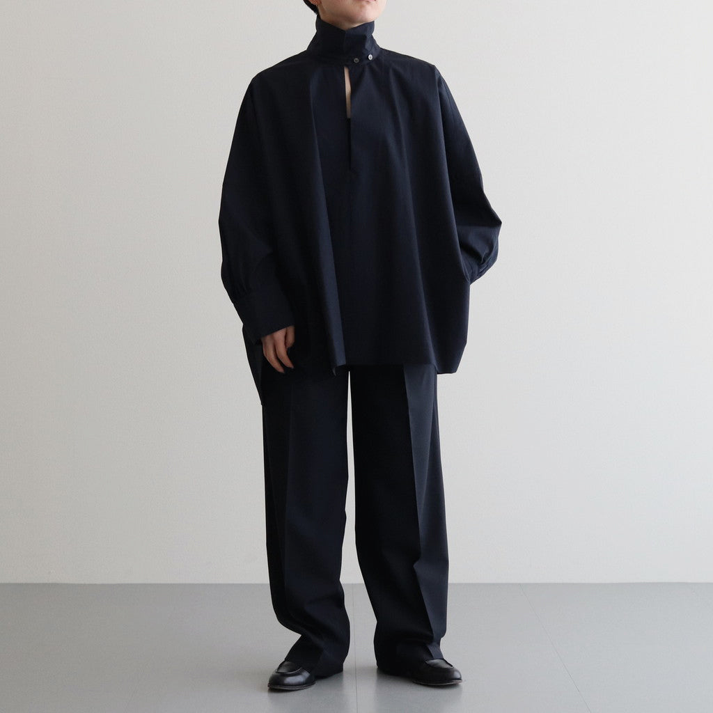 BOURRIENNE with YLEVE COTTON TYPEWRITER PONCHO SH / MA #NAVY [16841 50112]