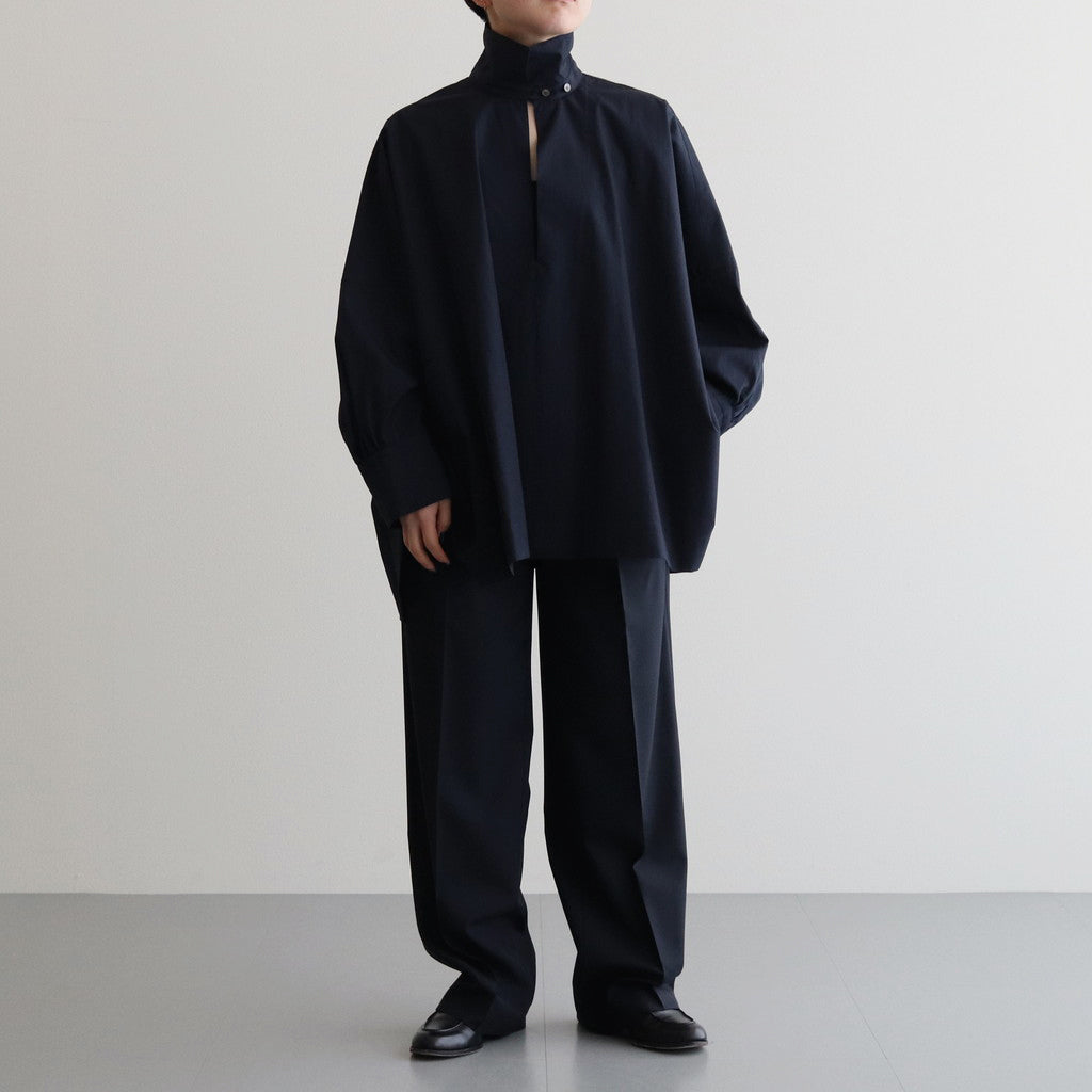 BOURRIENNE avec YLEVE COTTON TYPEWRITER PONCHO SH / MA #NAVY [16841 50112]
