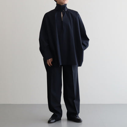 BOURRIENNE with YLEVE COTTON TYPEWRITER PONCHO SH / MA #NAVY [16841 50112]