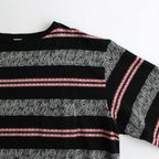 CRABBIE / ジャカード S/S ポケットTee #BLACK [DN-1202C2]