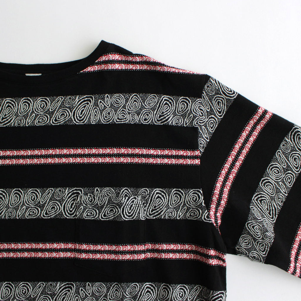 CRABBIE / ジャカード S/S ポケットTee #BLACK [DN-1202C2]