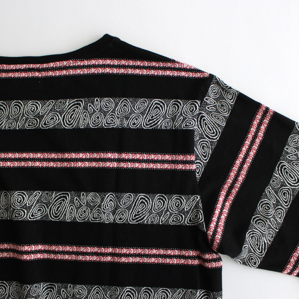 CRABBIE / ジャカード S/S ポケットTee #BLACK [DN-1202C2]