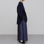 Ny/R Gather Skirt #DarkPurpleNavy [BHSW24S6NyR]