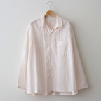 ORGANIC PERU PIMA COTTON LOAN OPEN COLLAR SHIRT #PINK [A24A-18SH03C]