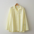ORGANIC PERU PIMA COTTON LOAN OPEN COLLAR SHIRT #YELLOW [A24A-18SH03C]