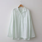 ORGANIC PERU PIMA COTTON LOAN OPEN COLLAR SHIRT #GREEN [A24A-18SH03C]