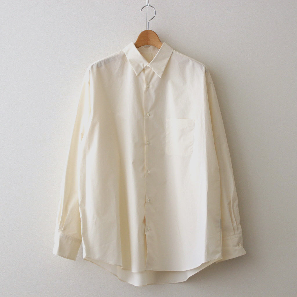 ORGANIC GIZA TYPEWRITER COMFORT FIT SHIRT #ECRU [A24A-09SH01C]