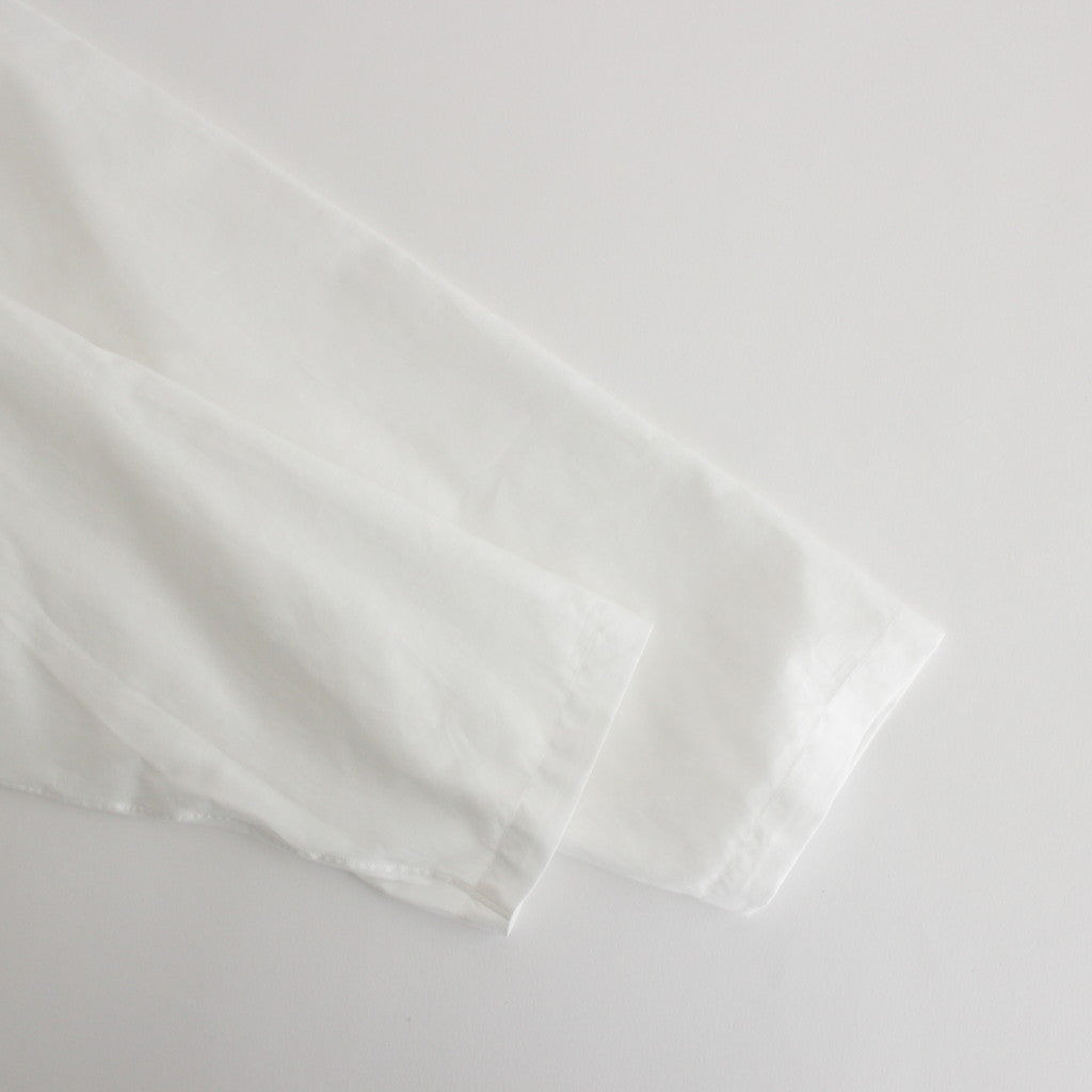 ORGANIC PERU PIMA COTTON LOAN OPEN COLLAR SHIRT #WHITE [A24A-18SH03C]