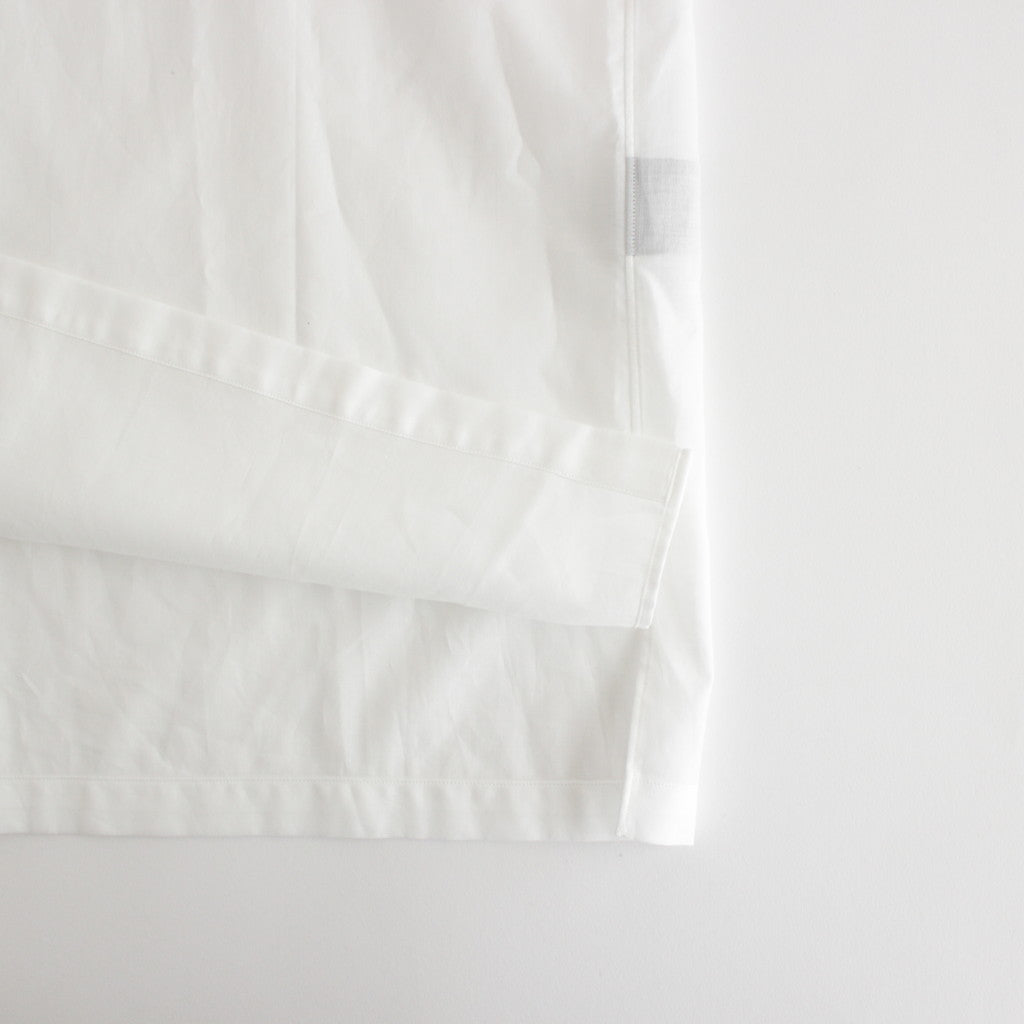 ORGANIC PERU PIMA COTTON LOAN OPEN COLLAR SHIRT #WHITE [A24A-18SH03C]