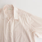 ORGANIC PERU PIMA COTTON LOAN OPEN COLLAR SHIRT #PINK [A24A-18SH03C]