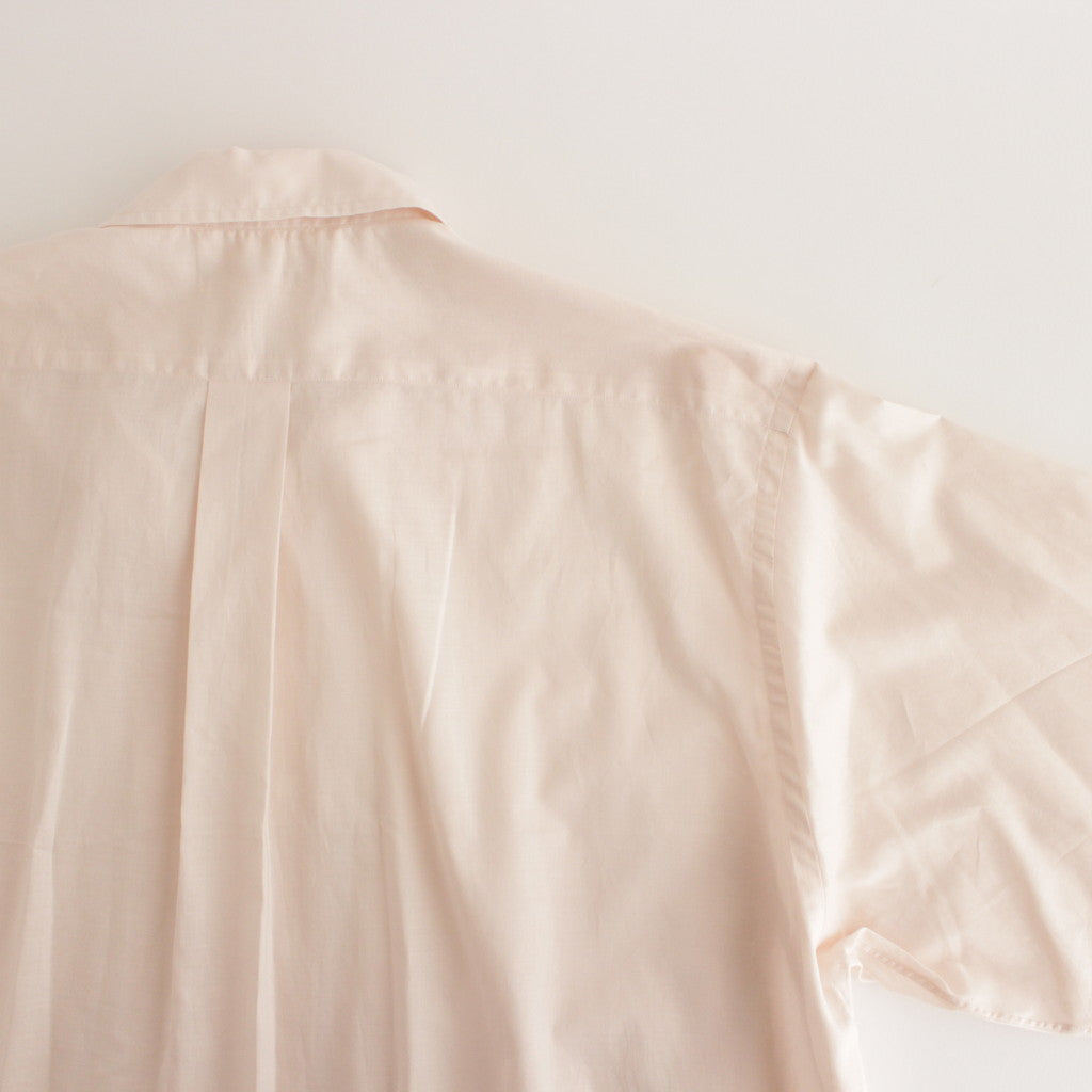 ORGANIC PERU PIMA COTTON LOAN OPEN COLLAR SHIRT #PINK [A24A-18SH03C]