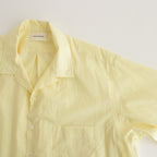ORGANIC PERU PIMA COTTON LOAN OPEN COLLAR SHIRT #YELLOW [A24A-18SH03C]