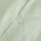 ORGANIC PERU PIMA COTTON LOAN OPEN COLLAR SHIRT #GREEN [A24A-18SH03C]