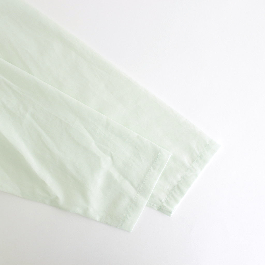 ORGANIC PERU PIMA COTTON LOAN OPEN COLLAR SHIRT #GREEN [A24A-18SH03C]